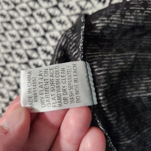 Anthropologie THML Shift Dress Aztec Embroidered Houndstooth 3/4 Sleeve sz  M - Picture 8 of 8